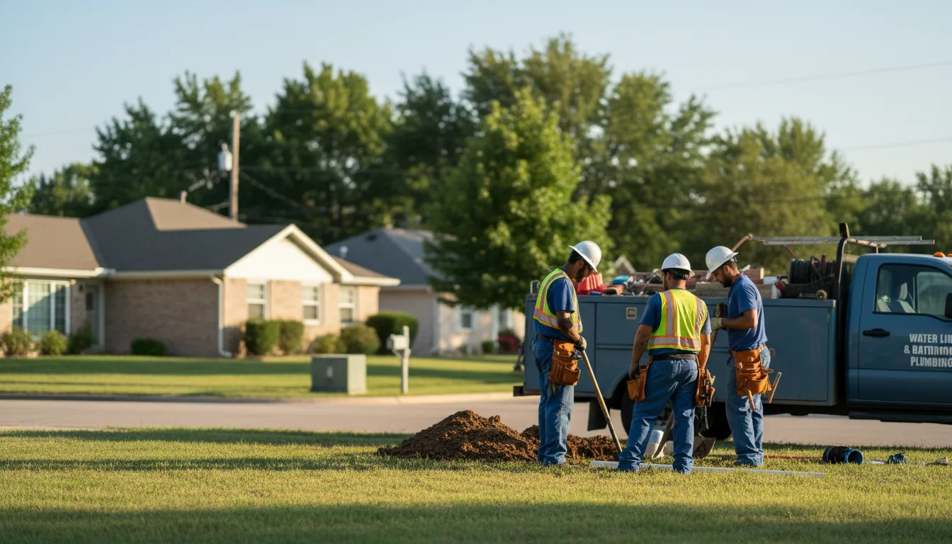 Residential water line and bathroom plumbing service in Blue Ball, PA